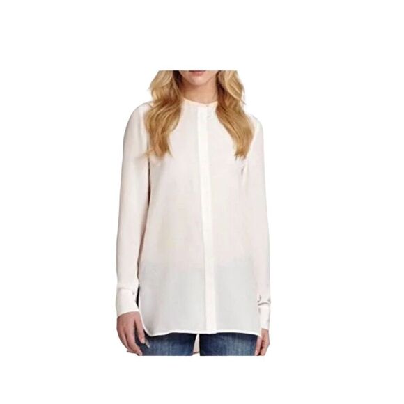 Vince color block silk button down shirt size 4 - Picture 1 of 10
